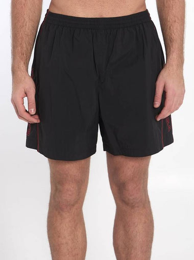 Bermuda shorts with red logo - BALENCIAGA - BALAAN 1