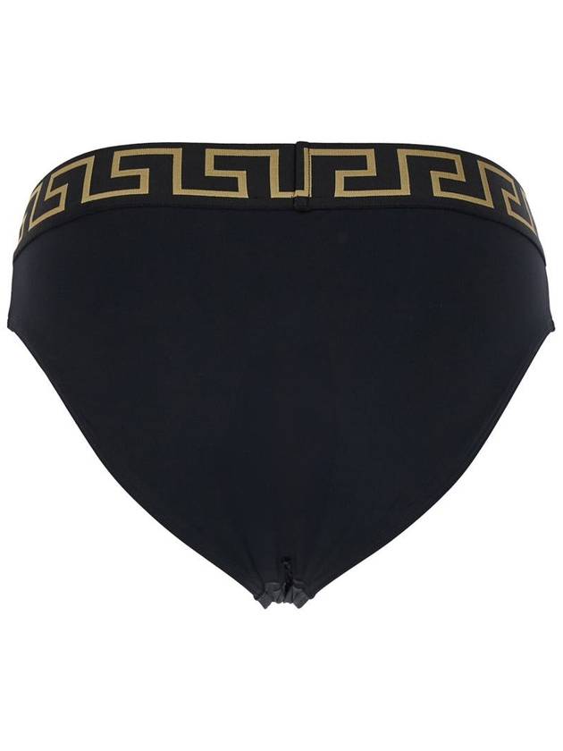 Black Speedo With Greca Detail In Tech Fabric Man - VERSACE - BALAAN 2