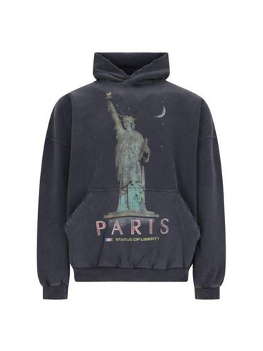 Paris Liberty Print Large Fit Hood Fade Black - BALENCIAGA - BALAAN 1