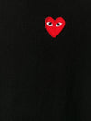 Red Heart Crew Neck Knit Top P1 N068 1 Black - COMME DES GARCONS - BALAAN 7