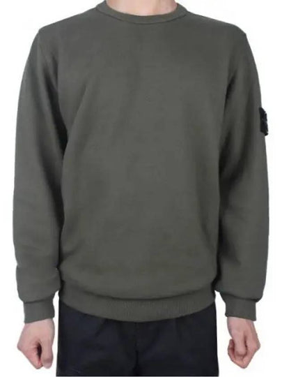 Wappen Patch Crew Neck Cotton Sweatshirt Musk Green - STONE ISLAND - BALAAN 2