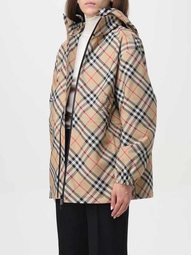 Check Patterned Zip-Up Jacket Beige - BURBERRY - BALAAN 4