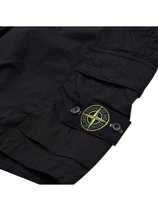 Light Stretch Cotton Bermuda Shorts Black - STONE ISLAND - BALAAN 5