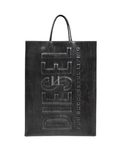 DSL 3D Logo Large Tote Bag Black - DIESEL - BALAAN 2