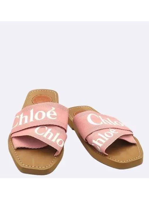 CHC19U188086H6 Light Pink WOODY Women s Mule Slippers Size 35 220MM - CHLOE - BALAAN 2