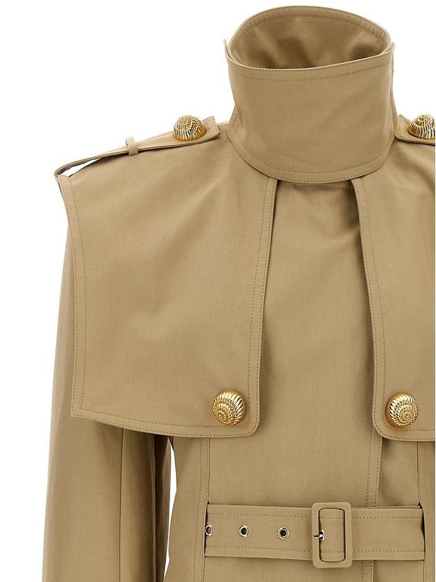 Balmain 'Chiocciola' Button Trench Coat - BALMAIN - BALAAN 3