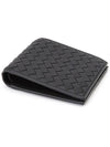 Intrecciato Weaving Half Wallet Black - BOTTEGA VENETA - BALAAN 4