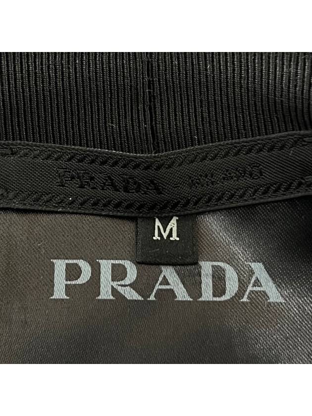 Triangle logo nylon bucket hat black size M - PRADA - BALAAN 8