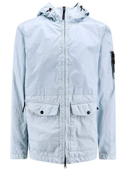 Membrana 3L TC Hooded Jacket Sky Blue - STONE ISLAND - BALAAN 2