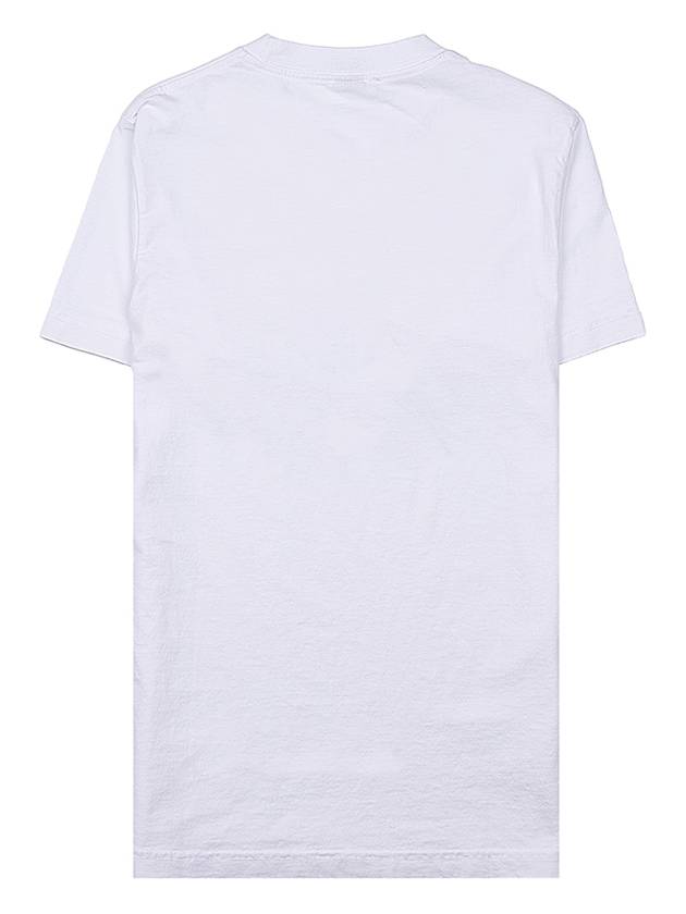 Slogan Print Cotton Short Sleeve T-Shirt White - SPORTY & RICH - BALAAN 3