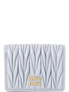 Matelasse Leather Half Wallet Sky Blue - MIU MIU - BALAAN 2