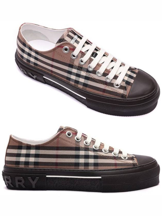 Jack Vintage Check Cotton Low-Top Sneakers Burch Brown - BURBERRY - BALAAN 2