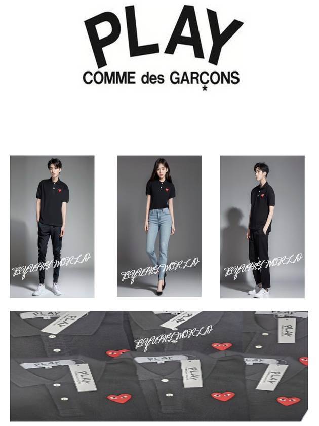 Polo T-Shirt AXT006 1 BLACK - COMME DES GARCONS PLAY - BALAAN 3