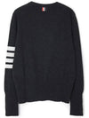 Diagonal Classic Cashmere Knit Top Dark Grey - THOM BROWNE - BALAAN 3