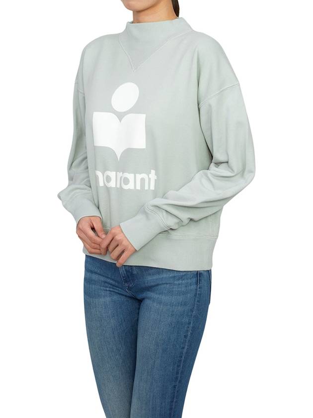 Moby Logo Print Sweatshirt Light Blue - ISABEL MARANT ETOILE - BALAAN 5