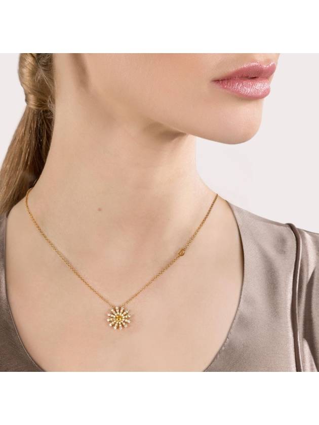 Necklace 16 mm in yellow gold set with diamonds and citrine quartz 20072771 - DAMIANI - BALAAN 2