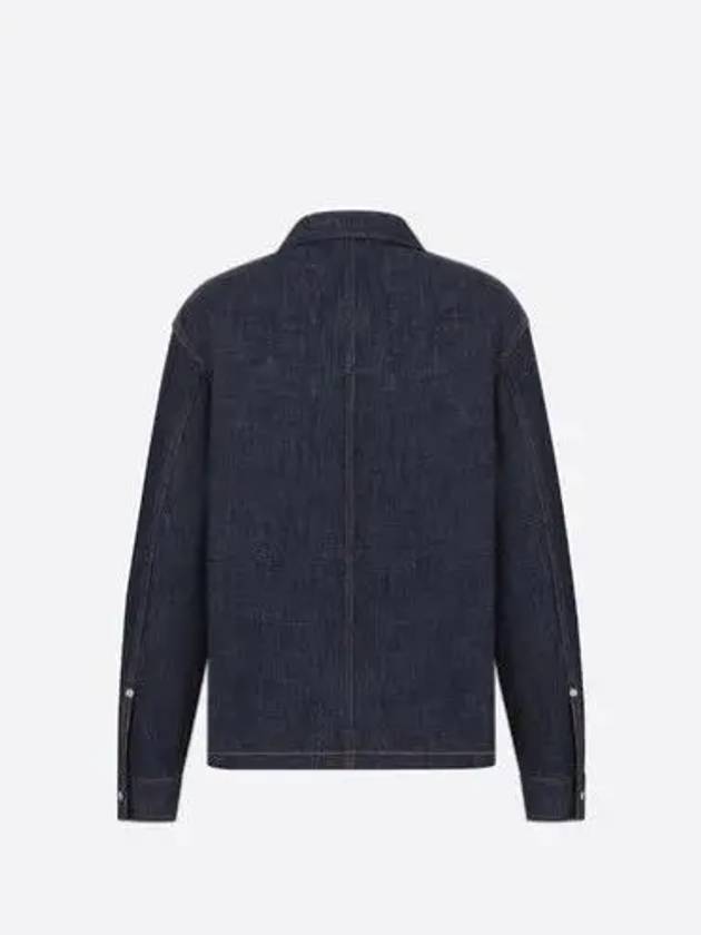 Oblique Denim Over Long Sleeve Shirt Blue - DIOR - BALAAN 3