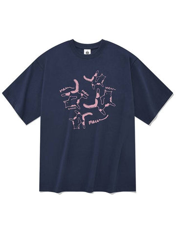 Cats short sleeve t shirt navy - RADINEO - BALAAN 1