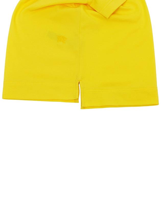 Kids Check Collar Polo Short Sleeve T-Shirt Yellow - BURBERRY - BALAAN 6