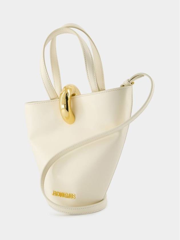 Le Petit Bambola Shopper Bag - Jacquemus - Leather - White - JACQUEMUS - BALAAN 2