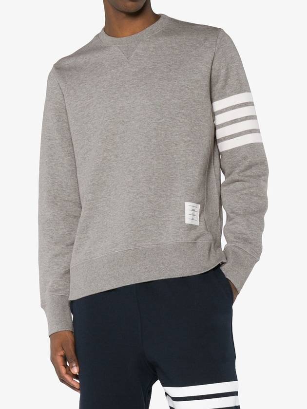 4 Bar Loopback Jersey Sweatshirt Light Grey - THOM BROWNE - BALAAN 3