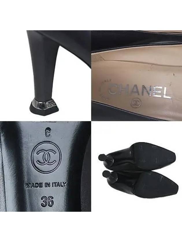 COCO logo black two tone leather women s heel shoes No 230 - CHANEL - BALAAN 5