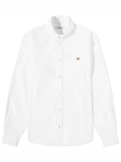 Small Fox Head Patch Classic Long Slevee Shirt White - MAISON KITSUNE - BALAAN 2