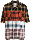 Check Panel Flannel Cotton Short Sleeve Shirt - MIHARA YASUHIRO - BALAAN 2