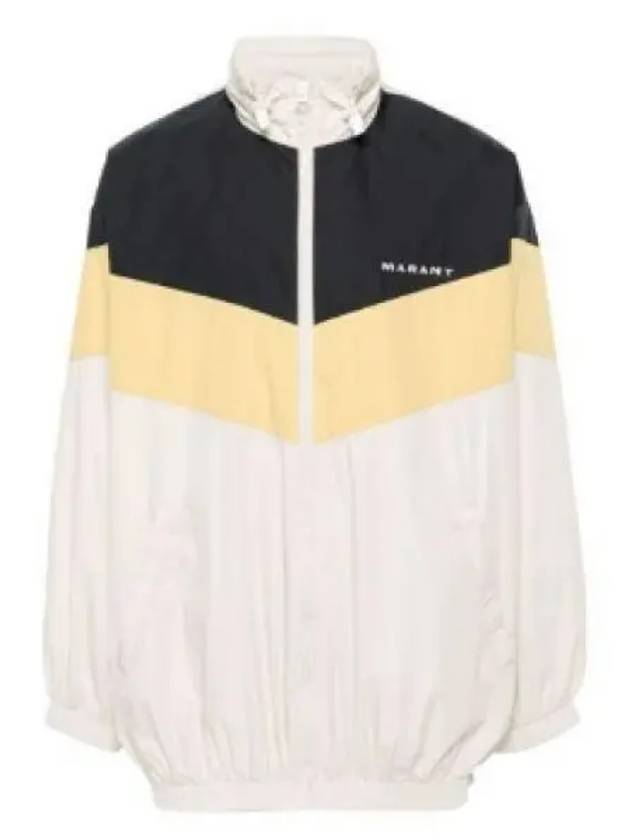 Brad Embroidered Logo Oversized Track Jacket White - ISABEL MARANT - BALAAN 2