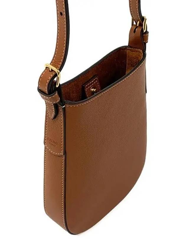 Heloise Supple Calfskin Phone Pouch Cross Bag Tan - CELINE - BALAAN 3