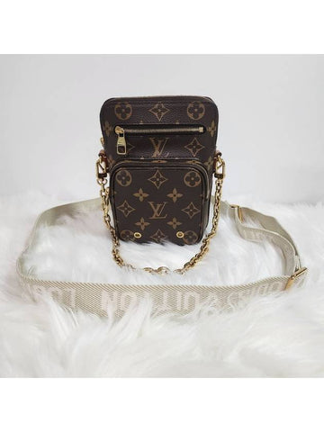 Louis Vuitton M80746 Monogram Utility Phone Pocket Chain Crossbody Bag - LOUIS VUITTON - BALAAN 1