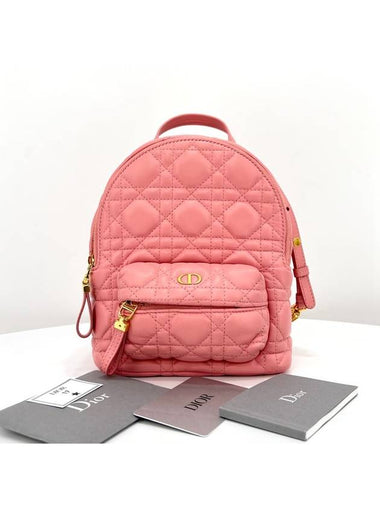 Christian Cannage Mini Backpack Pink - DIOR - BALAAN 1