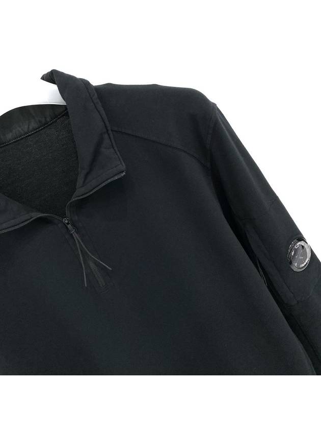 Lens Wappen Half Zip Up Freeze Sweatshirt Black 12CMSS035A - CP COMPANY - BALAAN 2