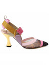 Colibri Mesh Slingback Heel Pink - FENDI - BALAAN 3