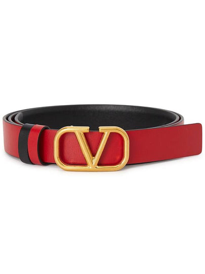 V Logo Signature Women s Double Sided Belt T0S12ZFR 0SM - VALENTINO - BALAAN 2