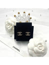 3D Crystal CC Logo Silver Earrings ABE835 - CHANEL - BALAAN 6