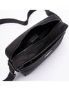 Re-Nylon Saffiano Leather Triangle Logo Cross Bag Black - PRADA - BALAAN 5