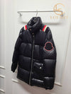 Used luxury goods Lewis It 1 Moncler black mancora three stripe big logo padded jumper - MONCLER - BALAAN 3