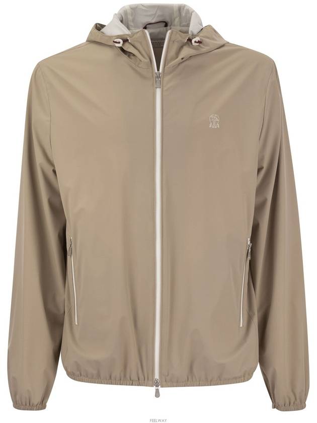 Embroidered Logo Zip-up Hoodie Sand - BRUNELLO CUCINELLI - BALAAN 2