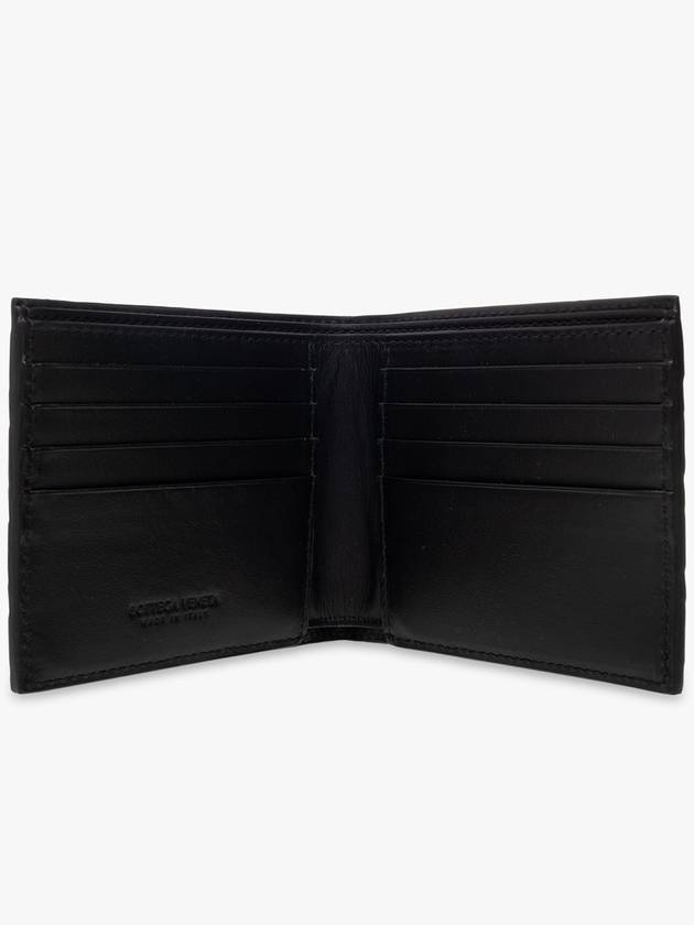 Intrecciato Leather Half Wallet Black - BOTTEGA VENETA - BALAAN 3