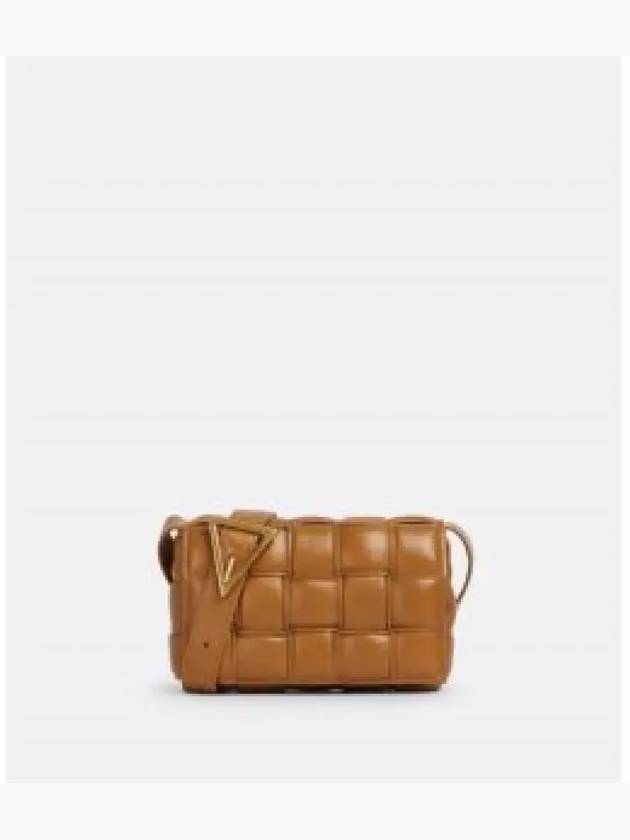 Cassette Intrecciato Padded Small Cross Bag Camel - BOTTEGA VENETA - BALAAN 2