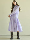 Frill ribbon tiered dress Lavender - MITTE - BALAAN 3