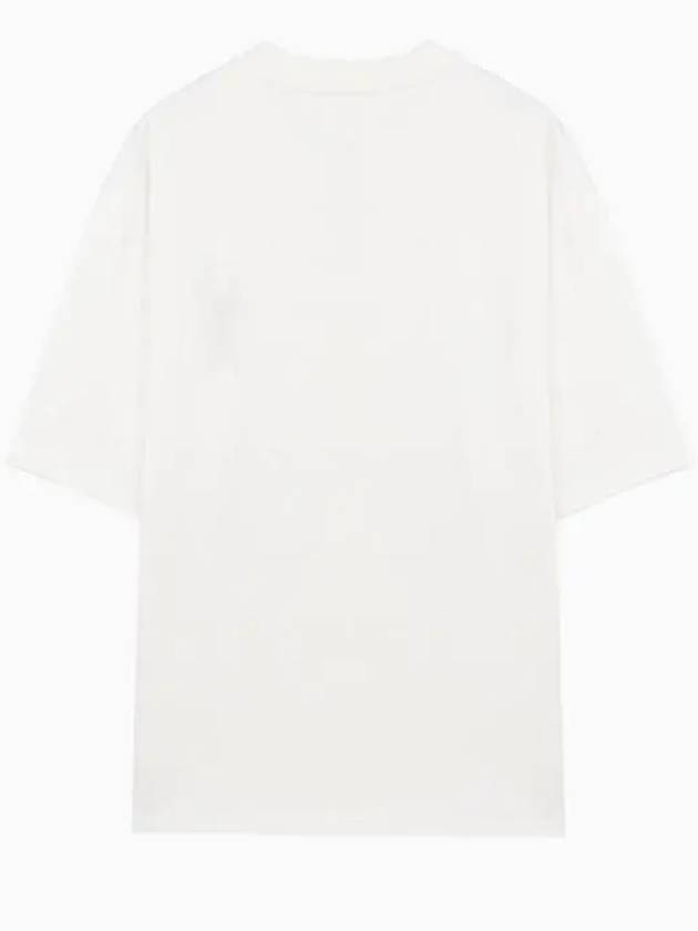 Heart Logo Cotton Jersey Short Sleeve T-Shirt White - AMI - BALAAN 3