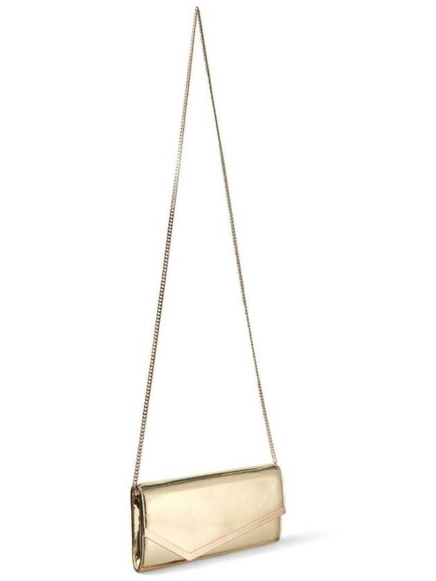 'Emmie' Gold-Colored Handbag With Magnetic Fastening In Mirror Fabric Woman - JIMMY CHOO - BALAAN 5