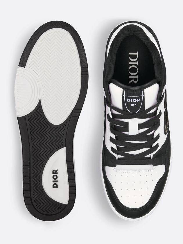 Oblique Detail Leather Low Top Sneakers White Black - DIOR - BALAAN 3