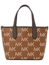 Eliza Extra Small Embossed Logo Tote Bag Brown - MICHAEL KORS - BALAAN 6