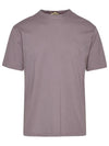 Back Logo Label Cotton Short Sleeve T-Shirt Grey - TEN C - BALAAN 1