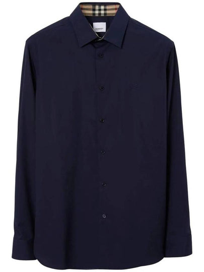 EKD Stretch Cotton Long Sleeve Shirt Blue - BURBERRY - BALAAN 2