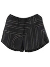 Monogram Silk Pyjamas Shorts Black - TOTEME - BALAAN 3