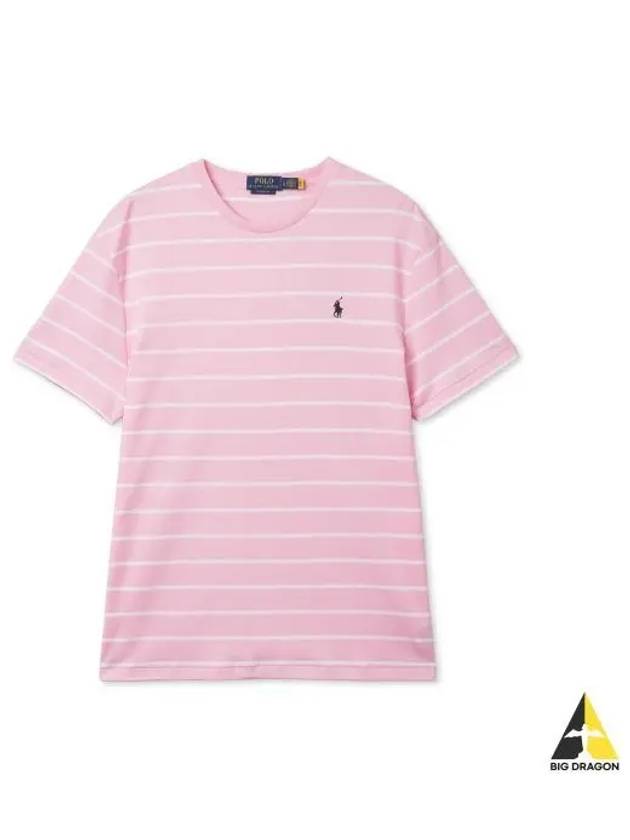 Classic fit striped soft cotton t shirt pink - POLO RALPH LAUREN - BALAAN 1